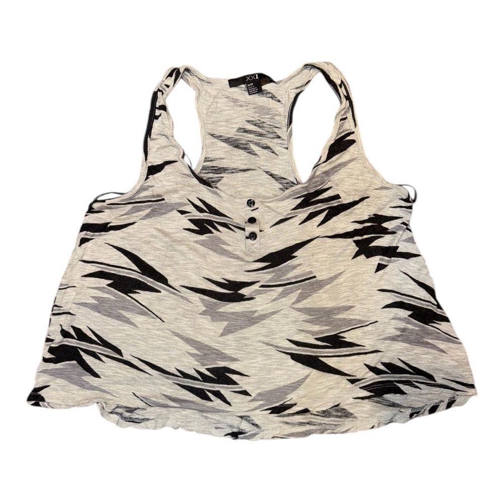Gray Patterned Tank Top - Picture 4 of 8
